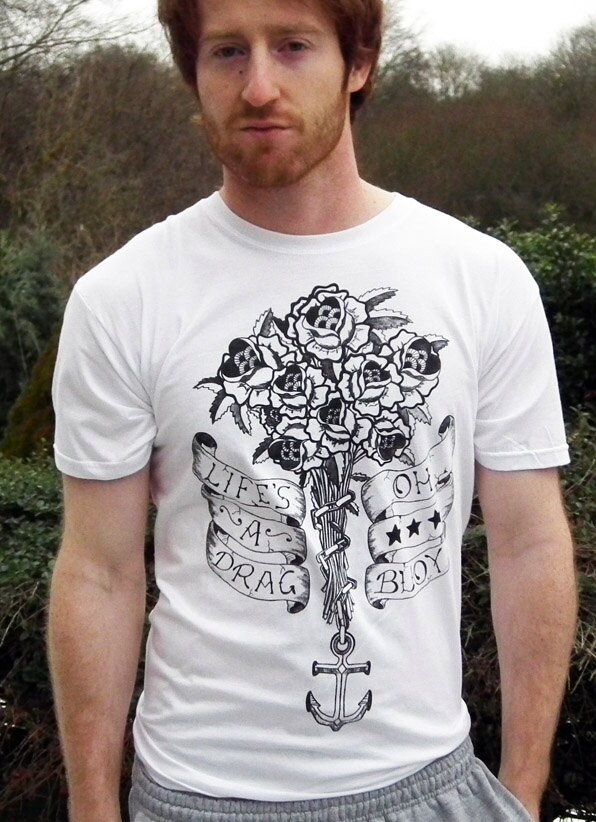 Vintage Tattoo T-shirt Life's a Drag - Etsy