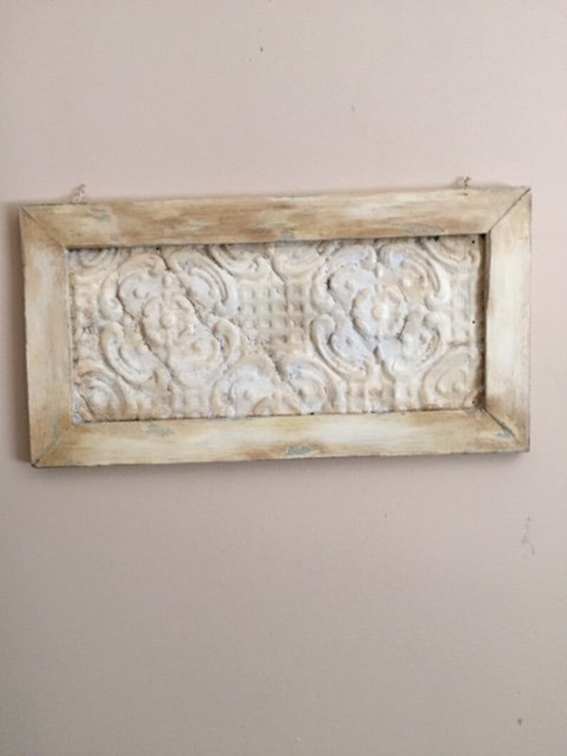 Vintage Tin Ceiling Tile Wall Art