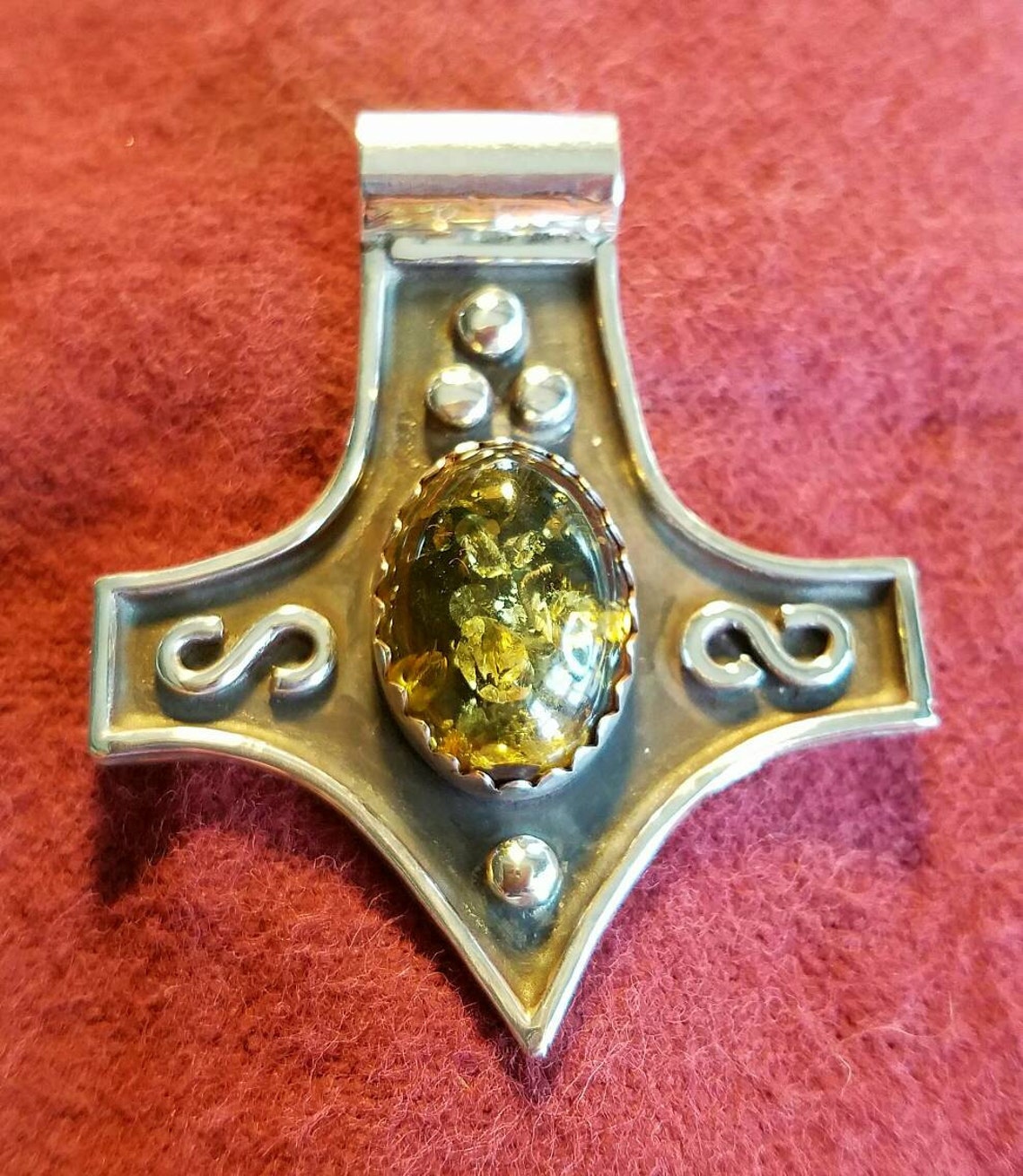 Sterling Silver Mjolnir / Thor's Hammer Pendant Etsy