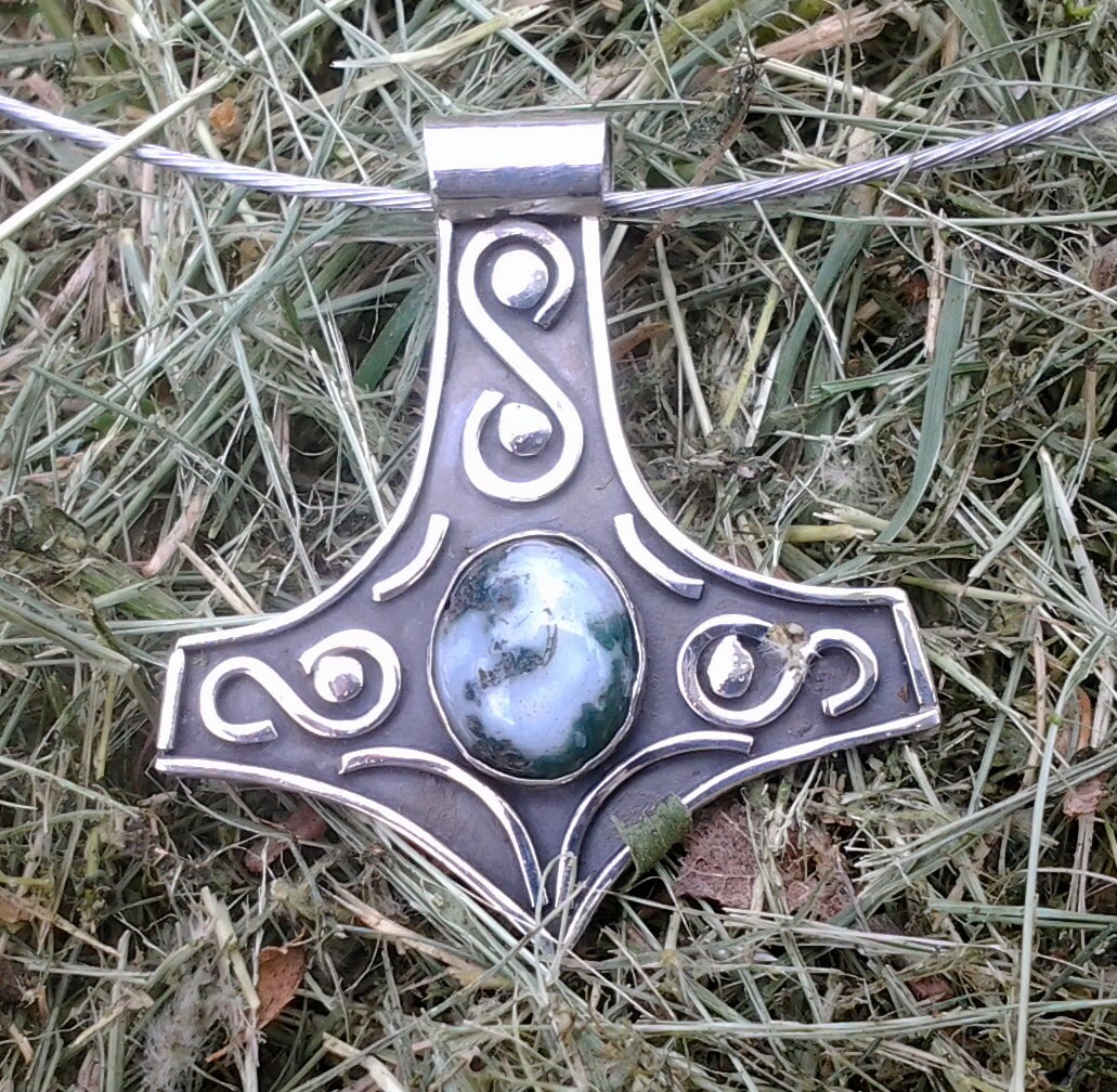 Sterling Silver Mjolnir / Thor's Hammer Pendant Etsy