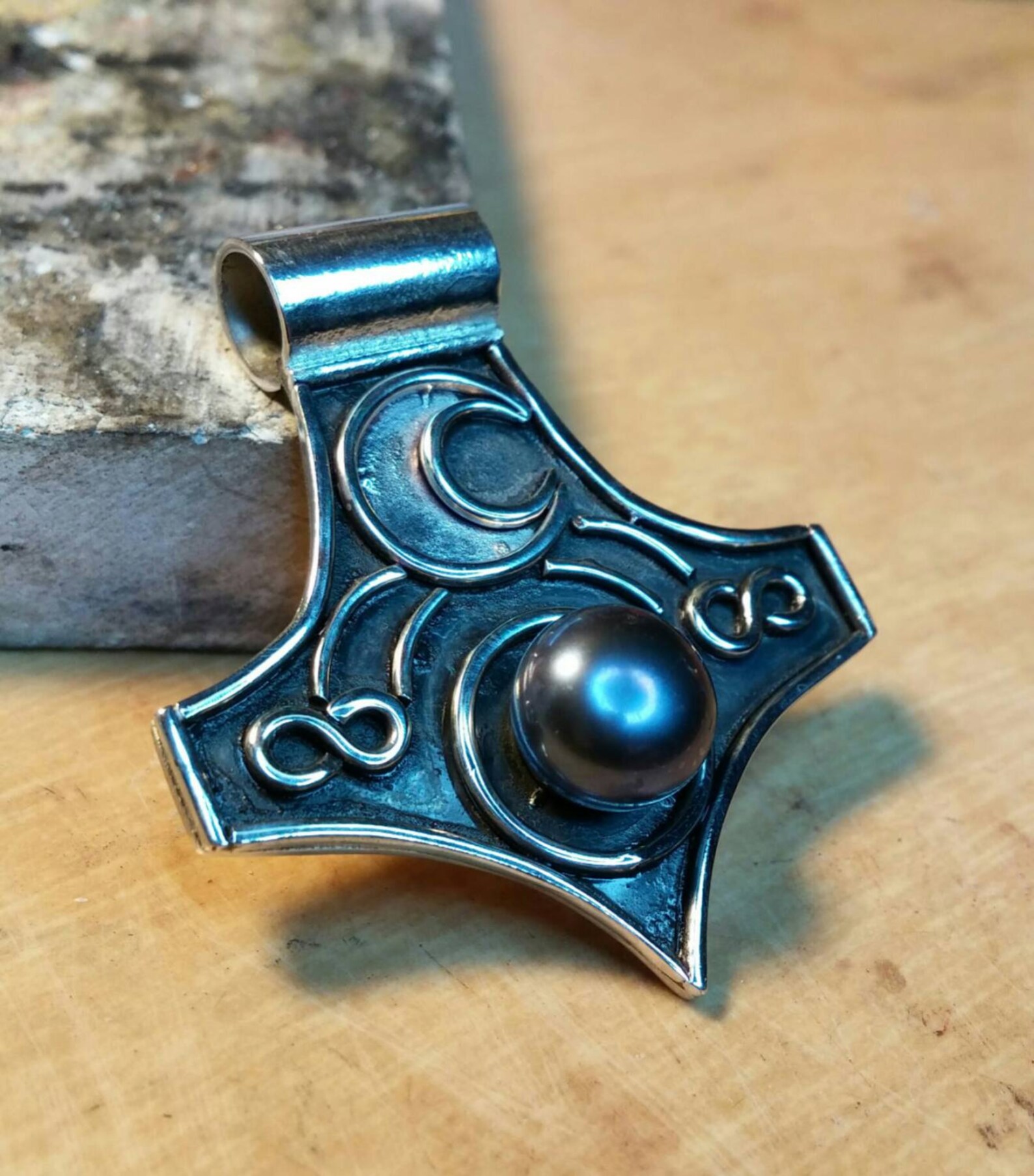 Sterling Silver Mjolnir / Thor's Hammer Pendant Etsy