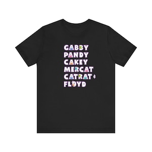 Gabby & Friend&#39;s T-Shirt | Cat Lovers | Gabby&#39;s Dollhouse Inspired Design | Gabby and Pandy | Jersey Short Sleeve T-Shirt (Unisex)