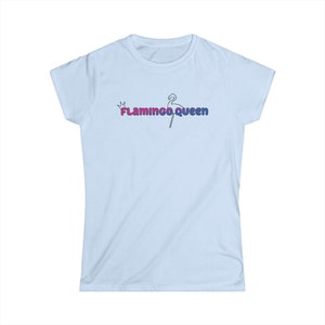 Flamingo Queen Soft Style Women&#39;s T-Shirt | Bluey Design | Funny Shirt | I&#39;m The Flamingo Queen | Ombre