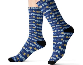 Big Fella Dad Socks | Father's Day Gift | Dark Blue