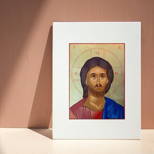 Jesus Icon: Giclee Print, Catholic Christian art, 5x7, 8x10, 11x14
