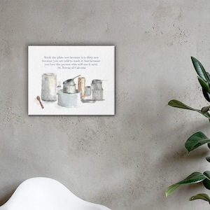 Mother Teresa &quot;Wash the Plate&quot; Canvas