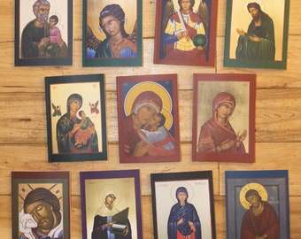 Icon Saint Journals, Magdalene, Cecilia, Simeon, Michael, Gabriel, Good Shepherd, Jesus, Mary, OLPH, Bible Journal, JPII, A5 Lined Notebook