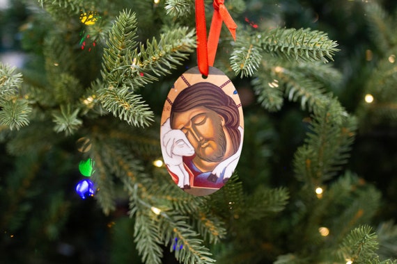 Jesus the Good Shepherd Christmas Ornament