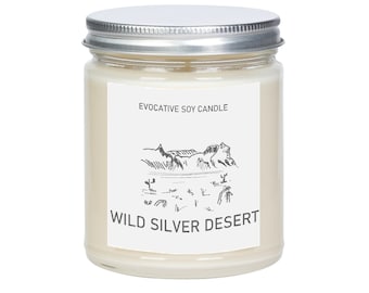 La vela perfumada de Silver State - Missing Home - State Scented Candle - Moving Gift - College Student Gift