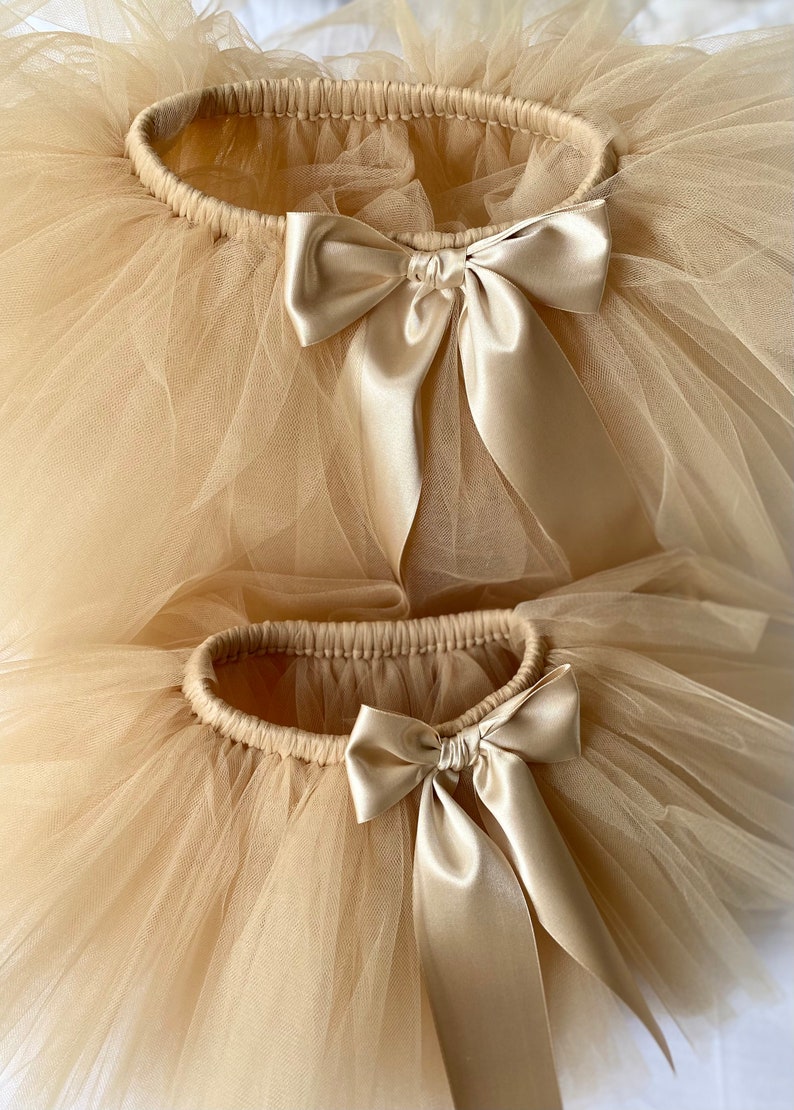 Latte tutu, girls tulle tutu, light brown tutu, flower girl tutu, long tutu, various size and length tutus, handmade tutus, camel brown tutu 