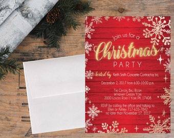 christmas party invitation holiday party invite company etsy company christmas party invitations