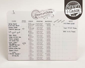 Workflow Whiteboard SVG Laser Cut File | Order Tracker, Workshop Organization Board (Digital Download)