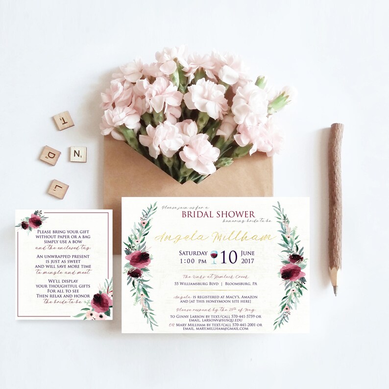 Bridal Shower Wine Theme Unwrapped Shower Unwrapped Poem Etsy