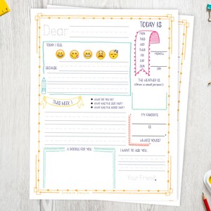 Write On! Letter guide template for modern day pen pals and letter writing for students, children and kids