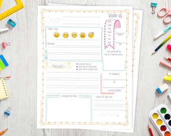 Write On! Letter guide template for modern day pen pals and letter writing for students, children and kids