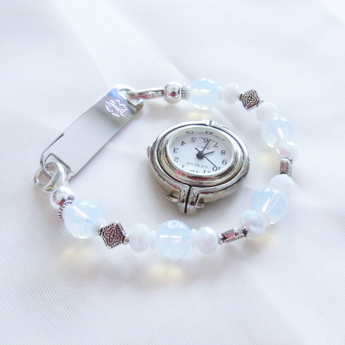 Medical ID Bracelet Watch Bracelet Interchangeable Stretchy Etsy