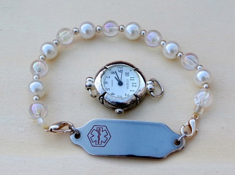 Interchangeable Watch Bracelet Medical ID Bracelet Stretchy Etsy