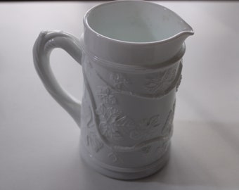 Vintage Milk Glass Pitcher
