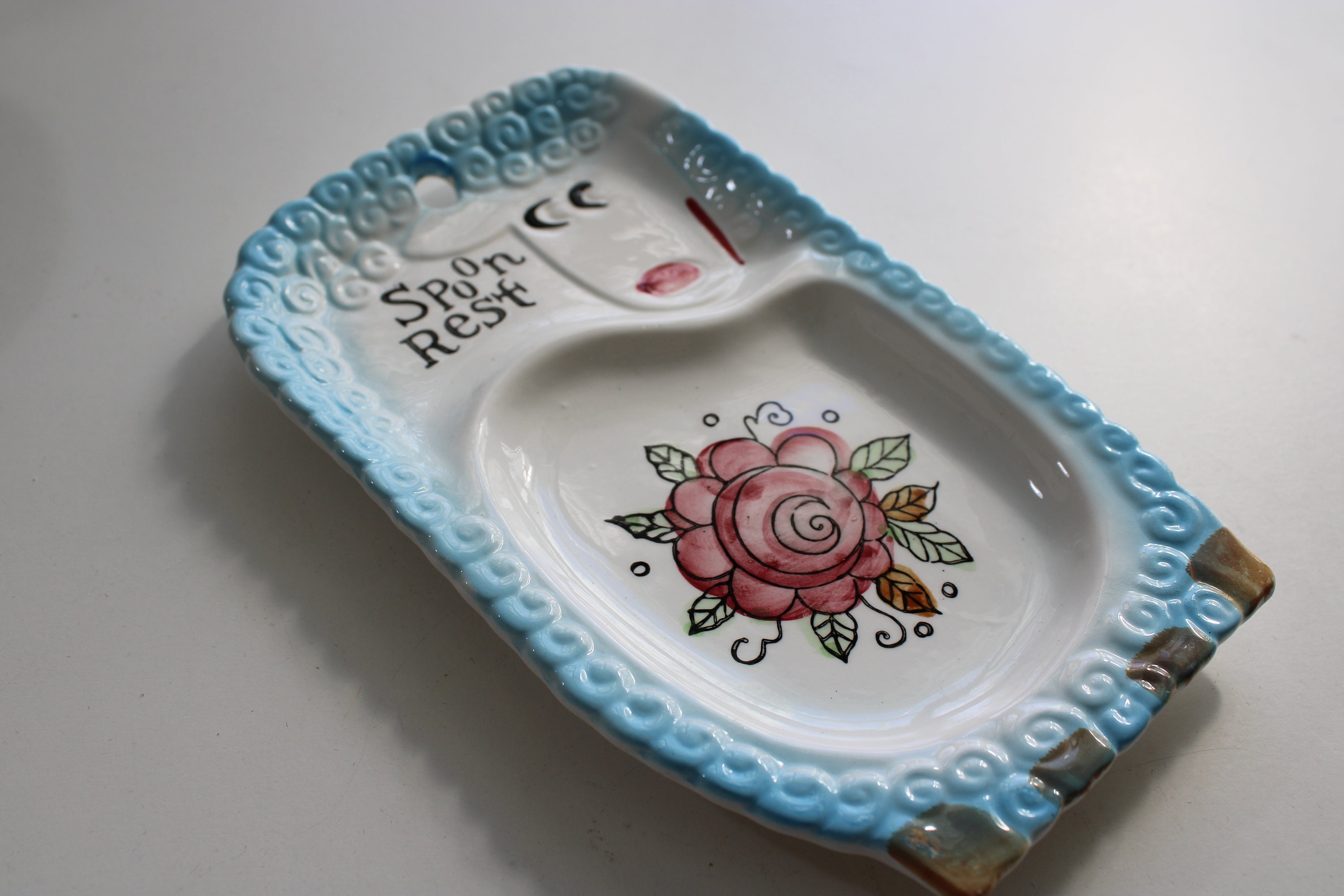 Vintage Ceramic Spoon Rest