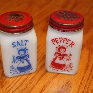 Vintage set of salt and pepper shakers