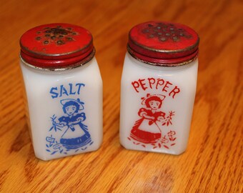 Vintage set of salt and pepper shakers