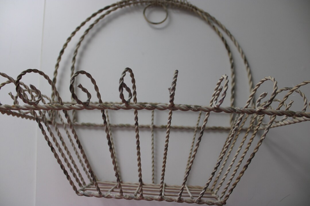Vintage Wrought Iron Hanging Planter - Etsy