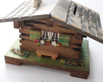 Vintage German wooden House Bank