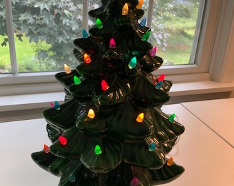 Vintage 1970s Ceramic Christmas Tree