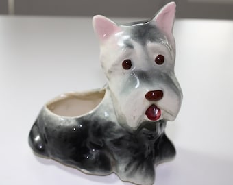 Vintage Scottie terrier planter