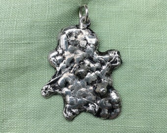 Amoeba #4, or Am4. Original design in the Amoeba Series. Hand cast in pewter by the artist
