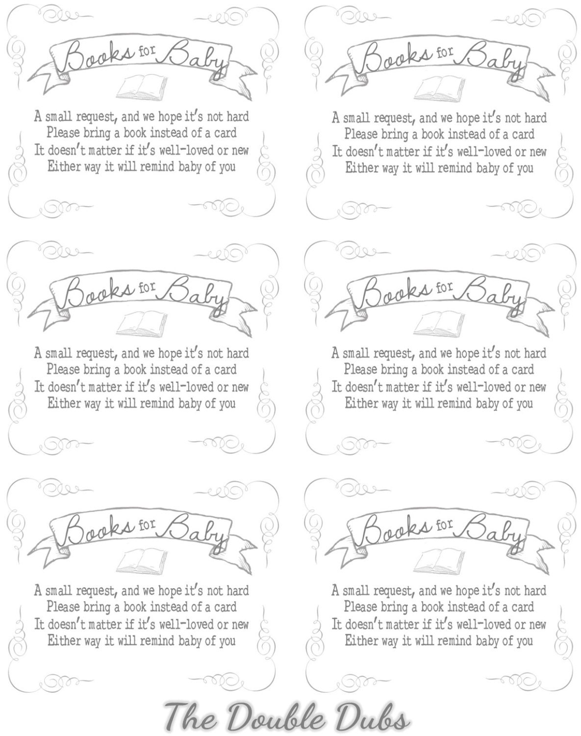 Baby Shower Book Request - Instant Download - Book for Baby Shower ...