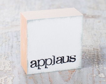 Mini text plate "applause"