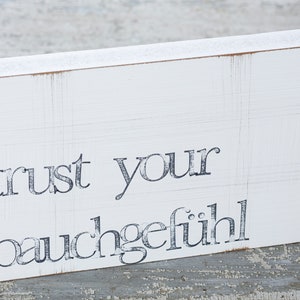 15x25 text mural &quot;gut feeling&quot; made of wood