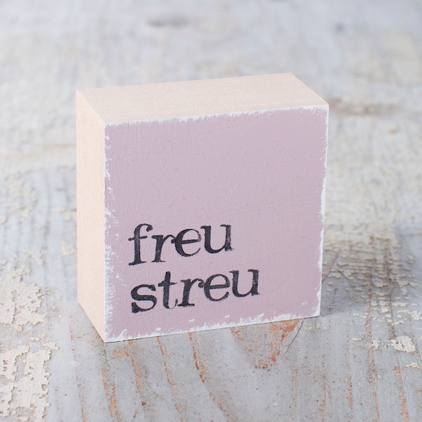 Mini-Textplatte "freu streu"