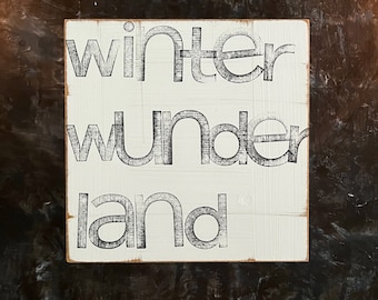 Lyrics picture on the wall "winter wonderland"