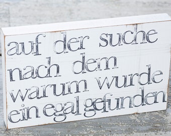 15x25cm Text Wandbild "auf der Suche..." aus Holz