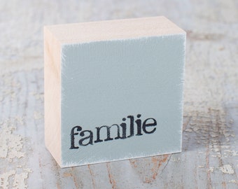 Mini plaque texte "famille"