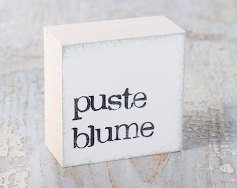 Mini text plate "pusteblume"