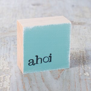 Mini placa de texto "ahoi"