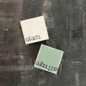 Mini text plates star and shooting star