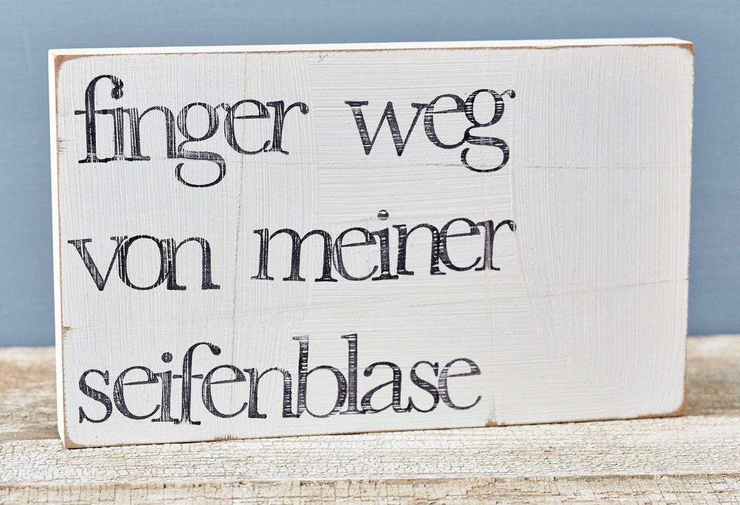 Text Wandbild Seifenblase aus Holz Etsy.de