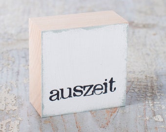 Mini-Textplatte "auszeit"