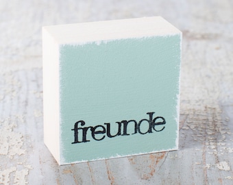 Mini-Textplatte "freunde"