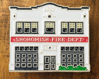 Fire Department - Snohomish Pin - Soft Enamel - Firehouse Center - Historic First Street - PNW - Washington