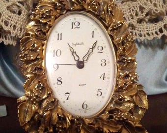 Stylebuilt Wind-up Alarm Clock Ornate Metal Case