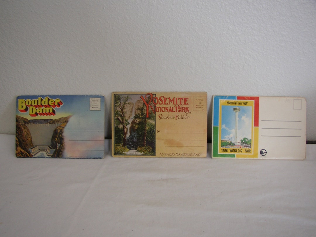 Postcards Souvenir Folders Fold Out Mailers. Vintge Lot of 3 Etsy