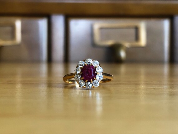 Antique Diamond Ring Engagement - Genuine Victori… - image 9