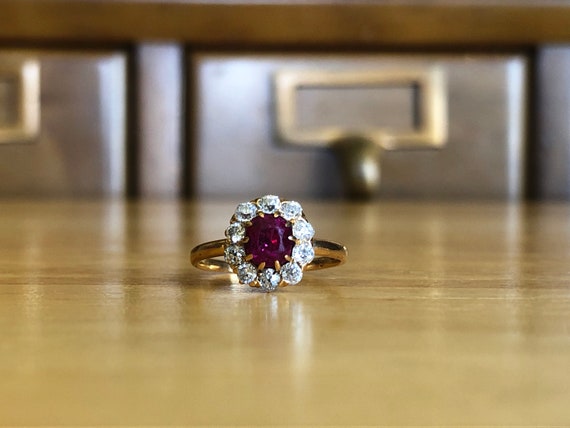 Antique Diamond Ring Engagement - Genuine Victori… - image 8