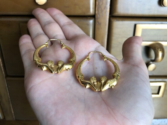 Vintage Earrings Antique Hoop Earrings for Women Girls Trinkets Hoops Gift WE 