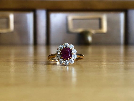 Antique Diamond Ring Engagement - Genuine Victori… - image 10